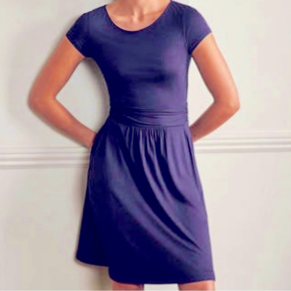Boden Amelie Navy Blue Jersey Dress Size 6.